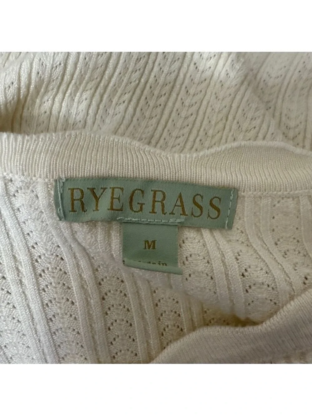 Ryegrass Sweater, Size‎ M, White